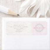 Naaigoed- en roze-adreslabel etiket (Insitu)