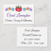 Naaigoed en wijzigingen visitekaartje (Voorkant / Achterkant)