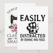 Naaigoed | Gemakkelijk verstoord door naaien en ho Save The Date (Voorkant / Achterkant)