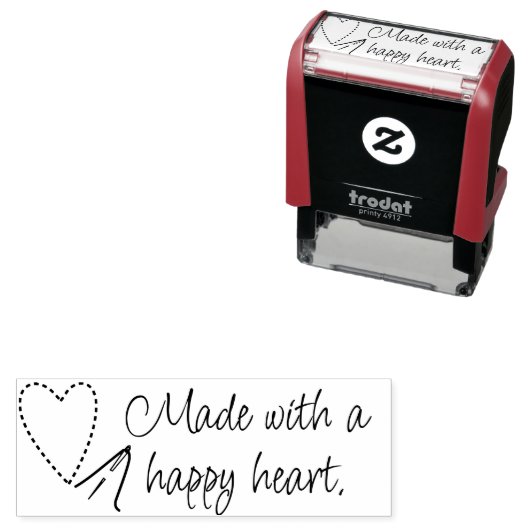 Naaigoed Heart Self Inking Rubber Stamp Zelfinktende Stempel (In situ)