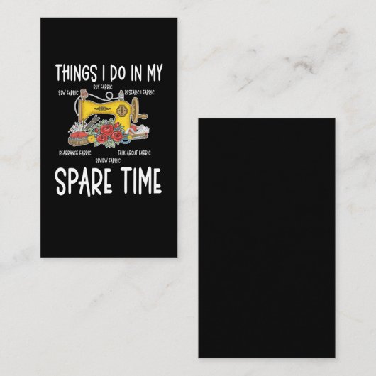 Naaigoed Humor Funny Quilting Quote Visitekaartje (Voorkant / Achterkant)