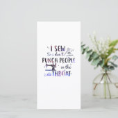 Naaigoed | Ik naai zodat ik geen mensen betont Bedankkaart (Staand voorkant)