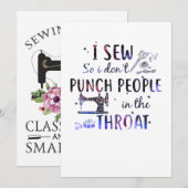 Naaigoed | Ik naai zodat ik geen mensen betont Save The Date (Voorkant / Achterkant)