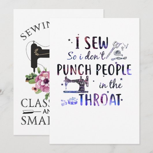 Naaigoed | Ik naai zodat ik geen mensen betont Save The Date (Voorkant / Achterkant)