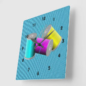 Naaigoed-/kantelontwerpwandklok Vierkante Klok (Hoek)