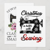 Naaigoed | Kerstmis is beter met naaien Bedankkaart (Voorkant / Achterkant)