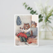 Naaigoed Louis Wain Briefkaart (Staand voorkant)