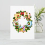 Naaigoed | Merrry-kerstcadeautjes Bedankkaart (Staand voorkant)