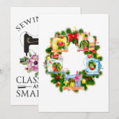 Naaigoed | Merrry-kerstcadeautjes Bedankkaart (Voorkant / Achterkant)