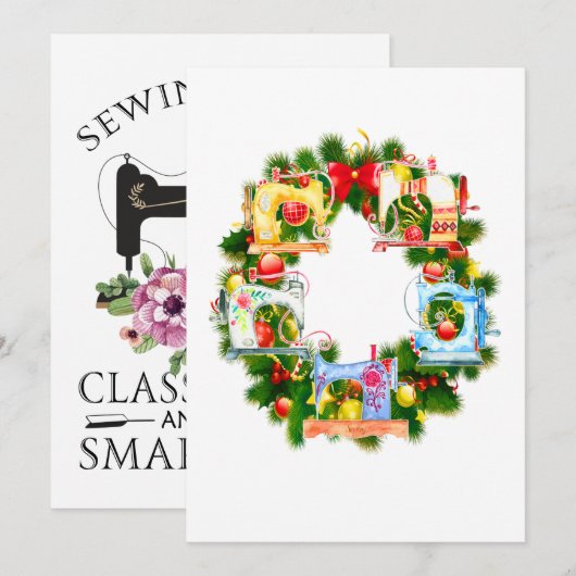 Naaigoed | Merrry-kerstcadeautjes Bedankkaart (Voorkant / Achterkant)