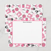 Naaigoed met platte nokken kaart (Voorkant / Achterkant)