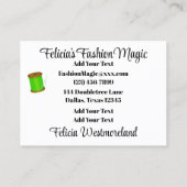 Naaigoed/naaddruk Visitekaartje (Achterkant)