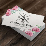 Naaigoed-naaigarens Vintage Floral Linen Visitekaartje<br><div class="desc">Naaigoed Seamstress Dressmaker  Floral Linen Visitekaartjes.</div>