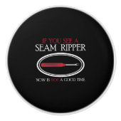 Naaigoed - nu is het niet goed keramische knop (Voorkant)