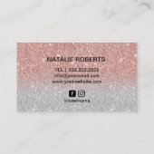 Naaigoed Seamstressmaker Roos Gold Glitter Visitekaartje (Achterkant)