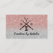 Naaigoed Seamstressmaker Roos Gold Glitter Visitekaartje (Voorkant)