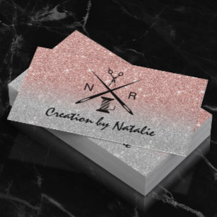 Naaigoed Seamstressmaker Roos Gold Glitter Visitekaartje