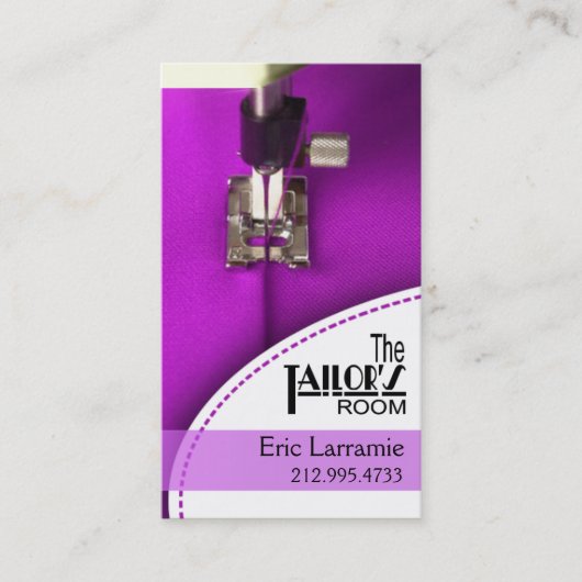 Naaigoed: Tailor, Dressmaker, Ontwerper, Seamstres Visitekaartje (Voorkant)