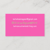 Naaigoed van de heek en de paarse bloemen visitekaartje (Achterkant)