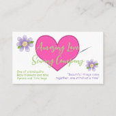 Naaigoed van de heek en de paarse bloemen visitekaartje (Voorkant)