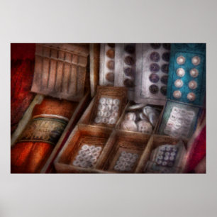 Naaigoed - Verse knoppen voor verkoop Poster
