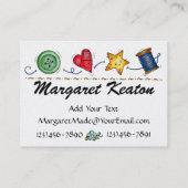 Naaigoed Visitekaartje (Achterkant)