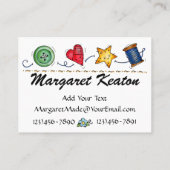 Naaigoed Visitekaartje (Achterkant)