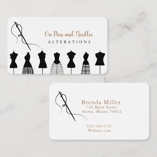 Naaigoed Visitekaartje (Voorkant / Achterkant)