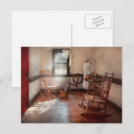 Naaigoed - Zaal - Grootmoeders naaikamer Briefkaart (Voorkant / Achterkant)