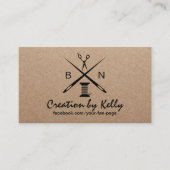 Naaigoeddressmaker Rustic Kraft Visitekaartje (Voorkant)