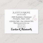 Naaigoedvormer Visitekaartje Contactkaartje (Achterkant)