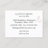 Naaigoedvormer Visitekaartje Contactkaartje (Achterkant)