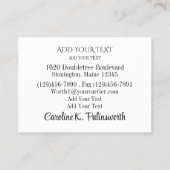 Naaigoedvormer Visitekaartje Contactkaartje (Achterkant)