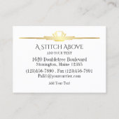 Naaigoedvormer Visitekaartje Contactkaartje (Achterkant)