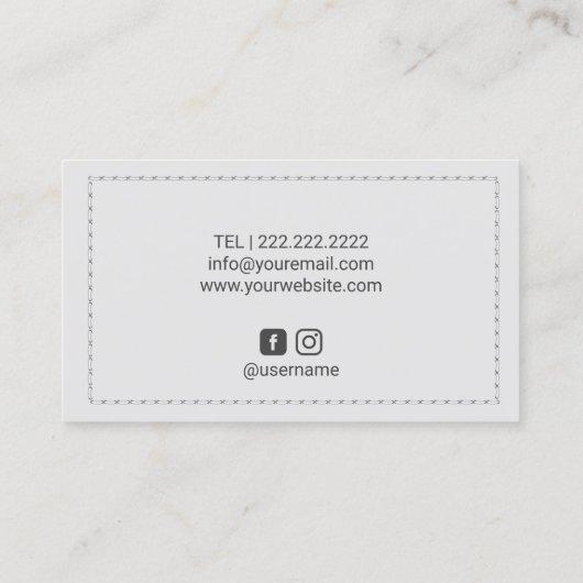 Naaigoedwijziging Zeemacht Tailor Scissor Logo Visitekaartje (Achterkant)