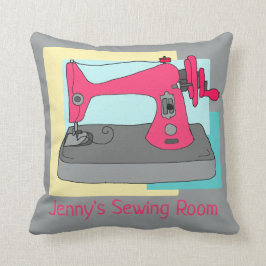 Naaigoel,  naaimachine, gepersonaliseerd kussen