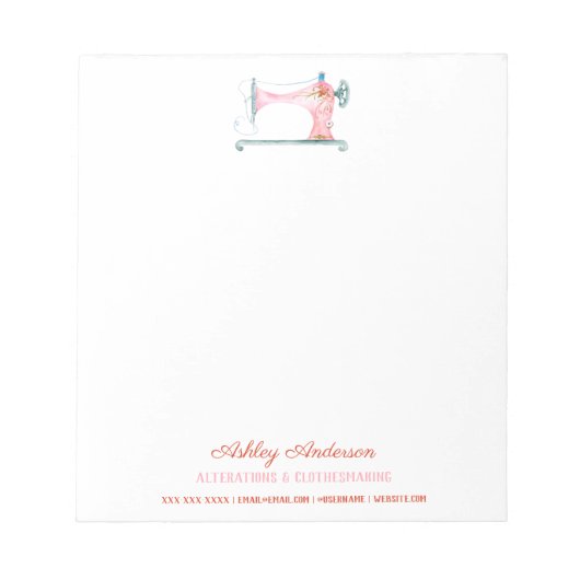 Naaigoermachine Waterverf notities Notitieblok (Voorkant)