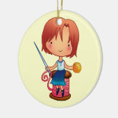 Naaigornament Keramisch Ornament (Links)