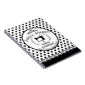 Naaigouwers zwart-wit notitieboek (Rechterzijde)