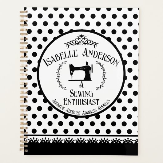 Naaigouwers zwart-wit planner (Voorkant)
