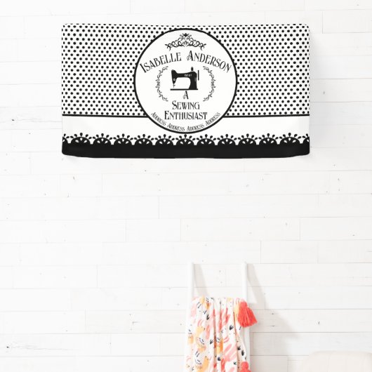 Naaigouwers zwart-wit spandoek (Insitu)