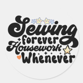 Naaigrens Ronde Sticker