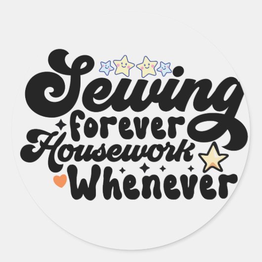 Naaigrens Ronde Sticker (Voorkant)