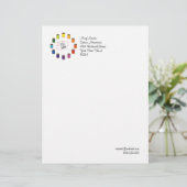 Naaigronden, naalden en draden briefhoofd (Staand voorkant)