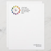 Naaigronden, naalden en draden briefhoofd (Voorkant / Achterkant)