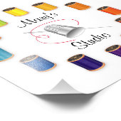 Naaigronden, naalden en draden foto afdruk (Hoek)