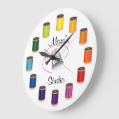 Naaigronden, naalden en draden grote klok (Hoek)