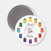 Naaigronden, naalden en draden magneet (Voorkant / Achterkant)