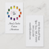 Naaigronden, naalden en draden visitekaartje (Voorkant / Achterkant)