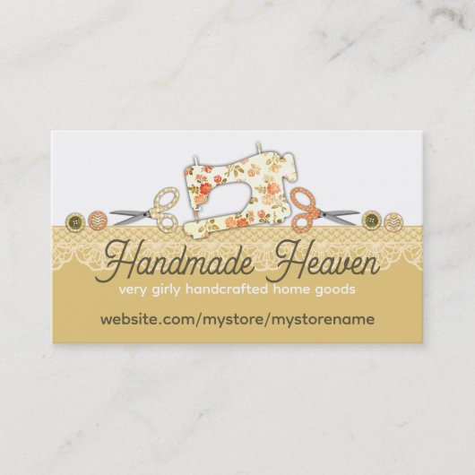 Naaigrootknoppen voor schaar, plaats naaddruk visitekaartje (Voorkant)